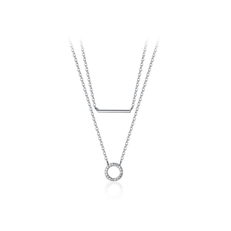 Solid 925 Sterling Silver & CZ Cubic Zirconia Necklace Chain 1mm