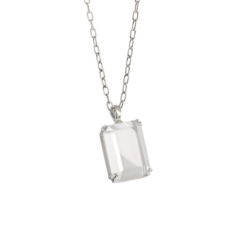 Priyanka White Silver plated Cubic zirconia diamond Necklace set | Gemzlane