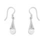 Boucles d'oreilles élégantes Conic White Shell Pearl 925 argent sterling Dangle pour les femmes