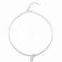Simple Light Beads Created Pearl 925 Sterling Silver Anklet