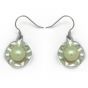 Natural Leaf Trendy 925 Sterling Silver Natural White Pearl Hanging Earrings
