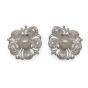 2016 Vogue Peony Flower 925 Sterling Silver Natural White Pearl Stud Pendientes