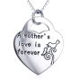 A Mother 's Love Is Forever 925 Sterling Silver Necklace Mother's Day