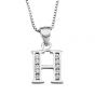 Personalized Character Capital Letter Initial A B C D E~Z 925 Silver Pendant
