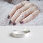 Adjustable Brushed Polishing Solid 925 Sterling Silver Open Size Joint Ring Band