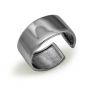 Chic Adjustable Smooth Polishing Solid 925 Sterling Silver Open Size Ring Band