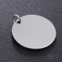 Fashion Simple Circle Round 925 Sterling Silver Custom Personalized Blank
