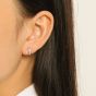 Party Geometry Colorful CZ 925 Sterling Silver Hoop Earrings