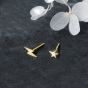 Fashion Asymmetry Star Flash Lightning 925 Sterling Silver Studs Earrings