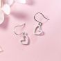 Lady Classic Hollow Hearts 925 Silver Studs Earrings
