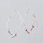 Fashion Leaves Feather CZ 925 Sterling Silver Dangling Earrings
