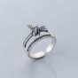 Retro Double Insect Bee 925 Sterling Silver Adjustable Ring