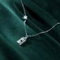 Cute CZ Bird Cage 925 Sterling Silver Necklace