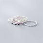 Simple CZ Line Stacker 925 Sterling Silver Ring