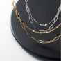 Double Layer Hollow Chain 925 Sterling Silver Necklace