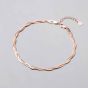 Simple Twisted 925 Sterling Silver Anklet