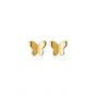 Mini Golden Butterfly 925 Sterling Silver Stud Earrings