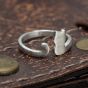 Модное регулируемое симпатичное кольцо стерлингового серебра 925 пробы