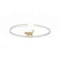 Fashion nable Simple Adjustable Gift Leopard Cool 925 Sterling Silver Bangle
