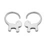 Fashion nable Simple Cat Cute Gift 925 Sterling Silver Studs Earrings