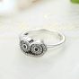 Sweet CZ Owl 925 Silver Ring