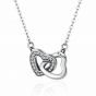 Classic CZ Heart Mutual Affinity 925 Sterling Silver Necklace