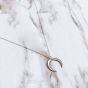 Simple Crescent Moon Solid 925 Sterling Silver Necklace