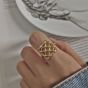 Модное кольцо с квадратной геометрией и стерлинговым серебром 925 пробы
