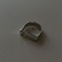 Fashion D Shape 925 Sterling Silver Adjustable Ring