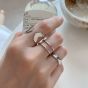 Fashion Arrow Double Layer  925 Sterling Silver Adjustable Ring