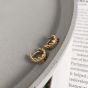 Современные серьги-кольца из стерлингового серебра 925 пробы с листьями из желтого золота