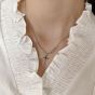 Collar de plata de ley 925 con cadena hueca de Holy Cross