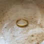 Simple Gold Twill 925 Sterling Silver Adjustable Ring