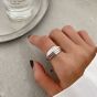 Simple Triple Layer 925 Sterling Silver Adjustable Ring