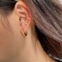 Irregular Burned 925 Sterling Silver Non-Pierced Earring(Single)
