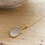 Geometry Oval Shell 925 Sterling Silver Necklace