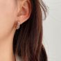 Simple Irregular C Shape 925 Sterling Silver Stud Earrings