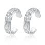 Irregular Geometry C Shape 925 Sterling Silver Non-Pierced Earring(Single)