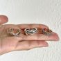 Регулируемое кольцо Vintage Knot Flower Chain из стерлингового серебра 925 пробы