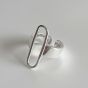 Modern Beads Wave Geometry 925 Sterling Silver Adjustable Ring
