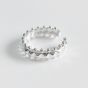 Fashion Wave Beads 925 Sterling Silver Adjustable Ring