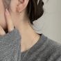 Minimalism Leaves 925 Sterling Silver Hoop Earrings