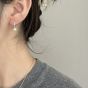 Minimalism Leaves 925 Sterling Silver Hoop Earrings