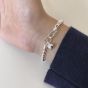 Women Bead Heart 925 Sterling Silver Adjustable Bracelet