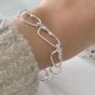 Fashion Hollow Twisted Chain 925 Sterling Silver Bracelet