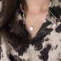 Ожерелье Girl Shell Heart Lace из стерлингового серебра 925 пробы