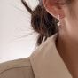 Boucles d'oreilles pendantes rondes irrégulières en argent sterling 925 avec perle naturelle