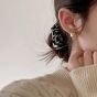 Girl Semicircle Ball 925 Sterling Silver Stud Earrings