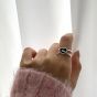Vintage An Arrow Pierces the Heart 925 Sterling Silver Adjustable Ring