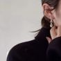 Boucles d'oreilles pendantes en argent sterling 925 pour femmes Shell Pearl Bell (unique)